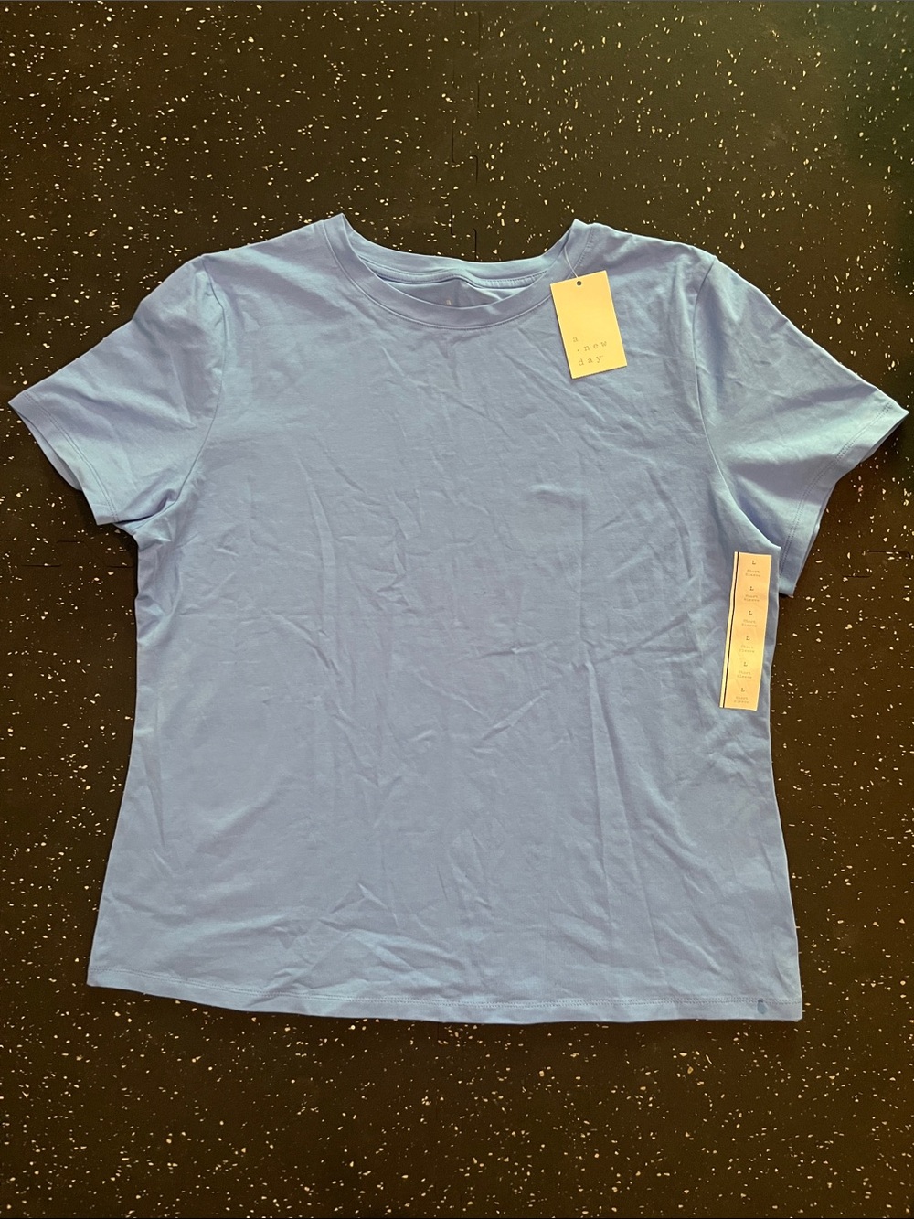 a new day Sky Blue Short Sleeve Crewneck Tee